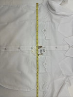 New Men’s ELY Cattleman White Long Sleeve Pearl Snap 16.5 X 34 Large AA-39