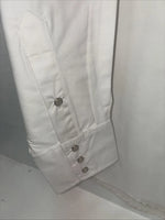 New Men’s Cumberland White Purple Western Long Sleeve Pearl Snap Large V-63