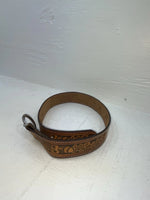 New Brown Genuine Leather Perkies Tooled 26” Belt #601 NN-6