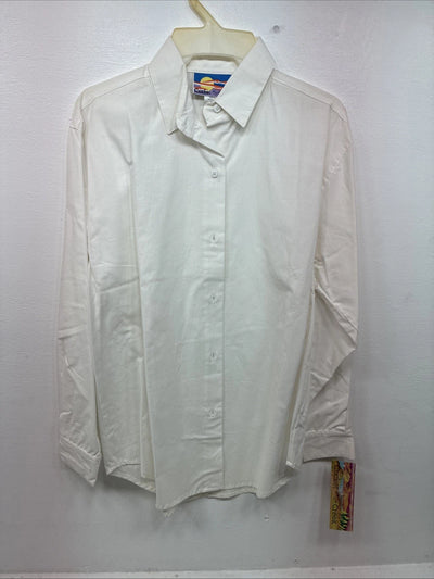 New Women’s Cricket Creek White Long Sleeve Button Up Small LL-35