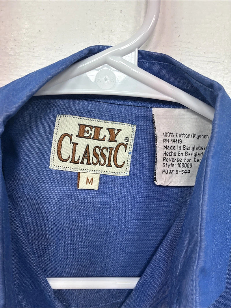New Kids ELY Classic Blue Jean Design Long Sleeve Button Up Medium LL-27