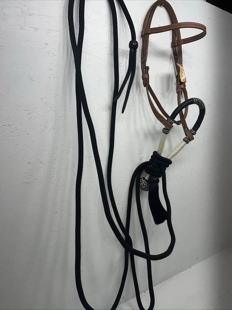 New Royal King Black Bit less Bridle #45-296-31-0 W-1