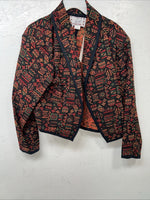 New Women’s Red Aztec Crazy Cowgirl Cover Jacket Large #ccJ-74 UU-21