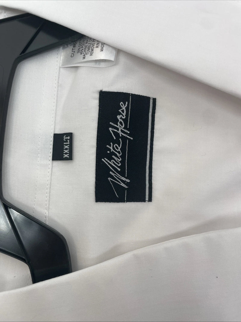 New Men’s White Horse White Long Sleeve Pearl Snap 3XL E-19