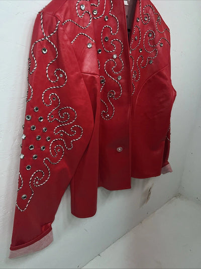 New Women’s Red 1849 Authentic Ranchwear Western Show Jacket XL WW-31