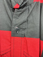 New Men’s GunSmoke Black Red Checkered Long Sleeve Button Up Medium K-46