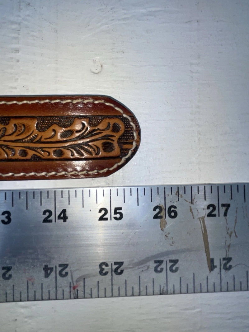 New Brown Genuine Leather Perkies Tooled 20” Belt #601 NN-89