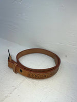 New Brown Genuine Leather Western Express Tooled 28” Belt NN-1
