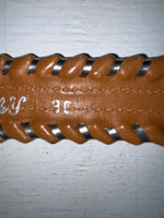 New Brown Genuine Leather Circle Y Weaved 30” Belt #8388 JJ-155