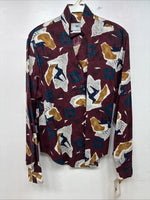 New Women’s Cowboy Threads Multicolor Design Long Sleeve Button Up Small MM-69