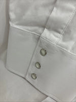 New Men’s White Horse White Long Sleeve Simple Pearl Snap 4XL J-48