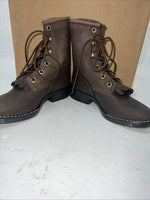 New Children’s Brown Lace Up Bronco Boots. C1361 11 D.24-88