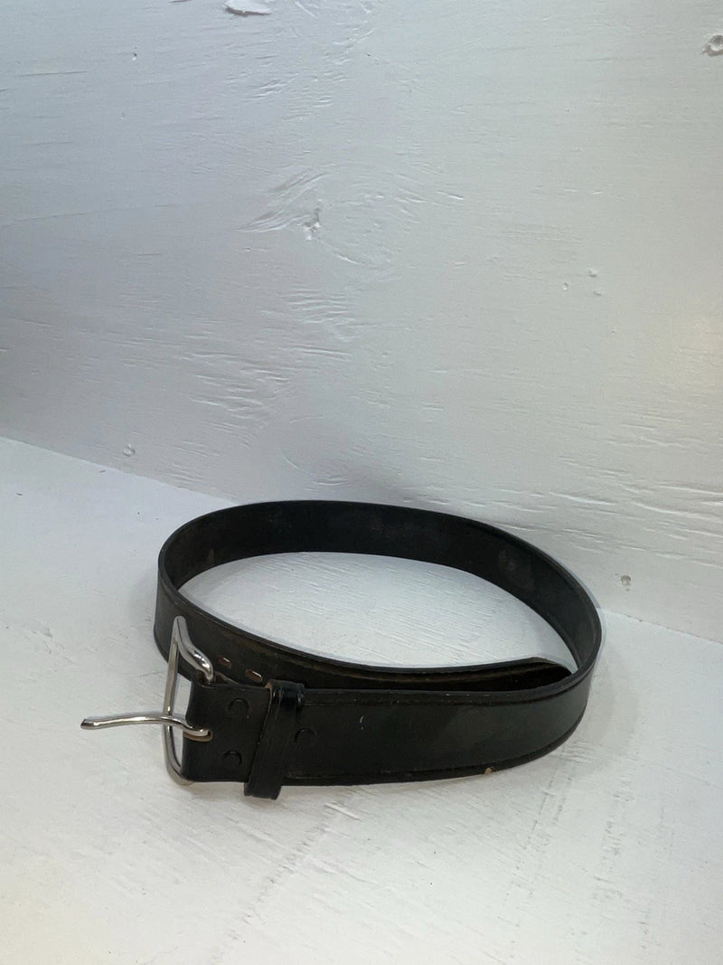 New Black Genuine Leather 34” Belt #UN701 JJ-51