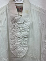 New Women’s Rockmount White Designed Short Sleeve Pearl Snap Size 0 YY-31