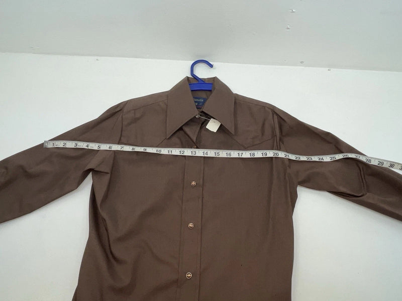 New Women’s Brown Panhandle Slim Long Sleeve Button Up Shirt #3334 3B-89