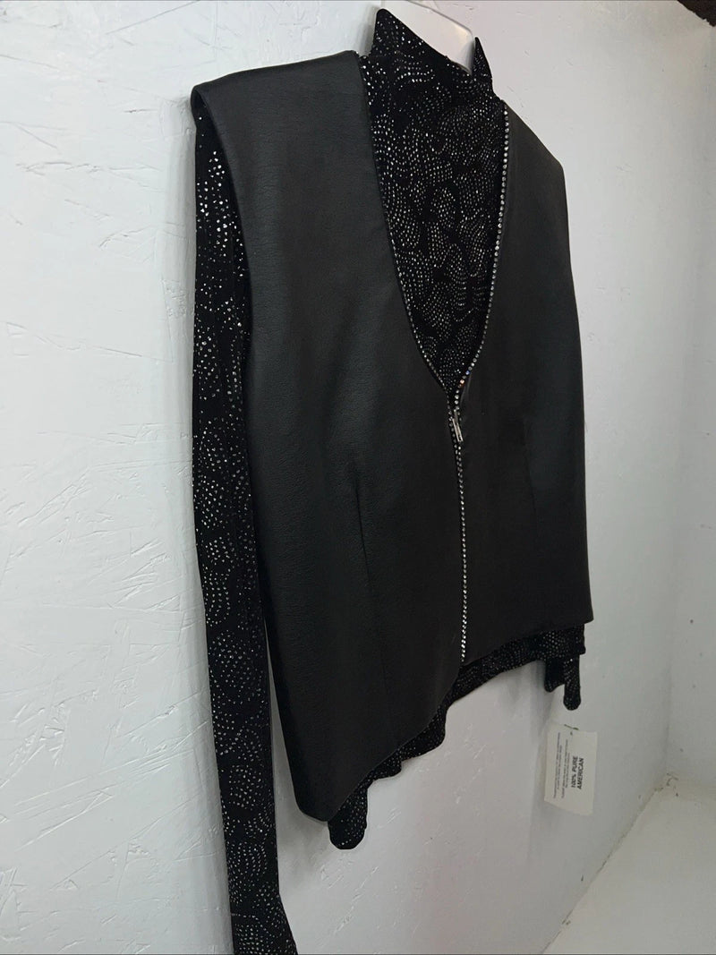New Women’s 1849 Authentic Ranchwear Black Show Shirt Jacket Small #3552 UU-2