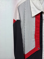 New Women’s Cowboy Threads Black White Red Long Sleeve Button Up Large TT-126
