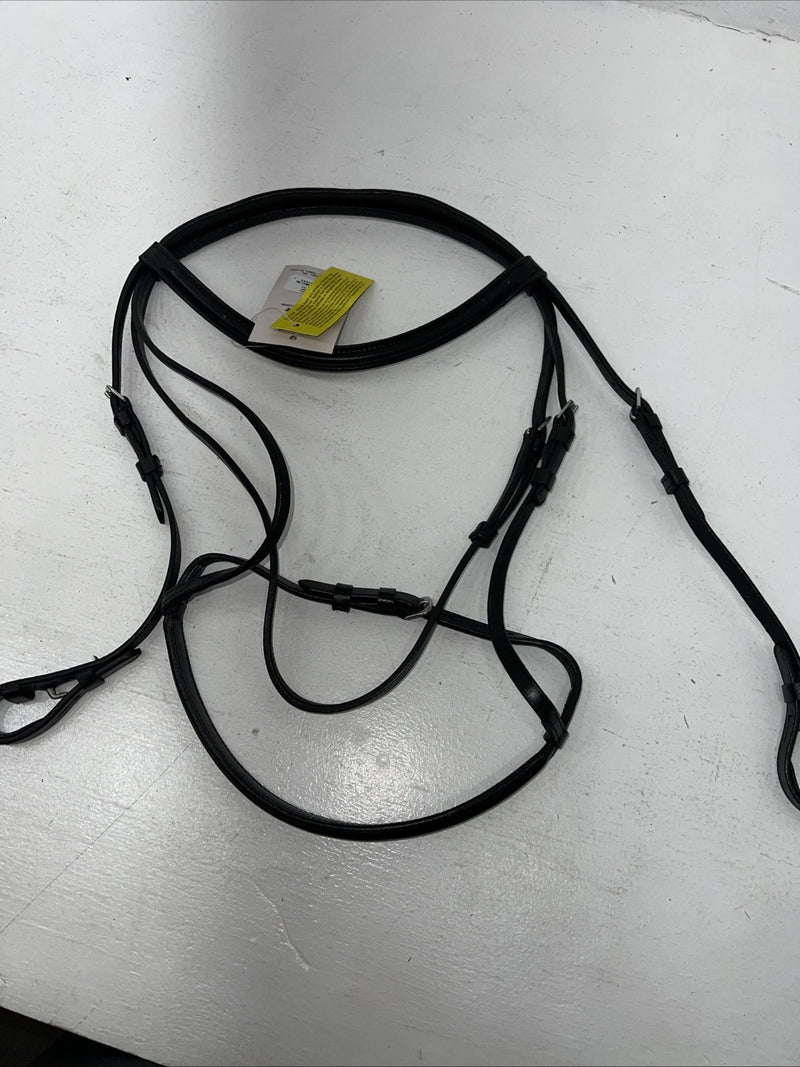New Equiroyal Black Brown Full English Bridle With Reins #21-9556 Y-28