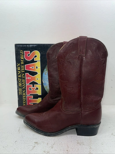 New Men’s Red Texas Brand Cowboy Boots. 7863 9.5 9 1/2 D. 7-97