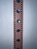 New Pink Genuine Leather Nocona Silver Bling 34” Belt #N1344999 Z-89