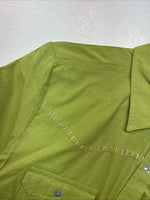 New Women’s Gordon James Green Short Sleeve Button Up Large KK-75