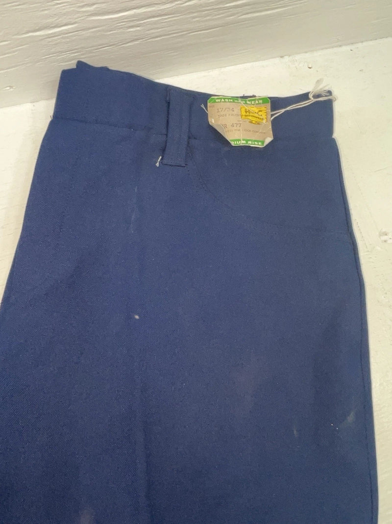 New Vintage Blue H Bar C Polyester Pants #MR477 ZZ-14