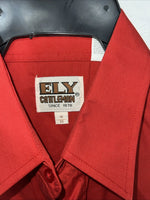 New Men’s Red ELY Cattleman Long Sleeve Pearl Snap Shirt. 16x35 L P-59