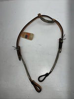 New Leather Royal King One Ear Headstall With Bronze Beads U-40