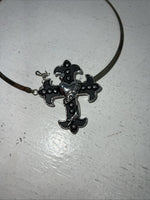 New Women’s Montana Silversmiths Silver Black Faith Cords Necklace. NC1183 A-57