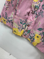 New Women’s Panhandle Slim Pink floral Long Sleeve Pearl Snap 10/32 KK-11