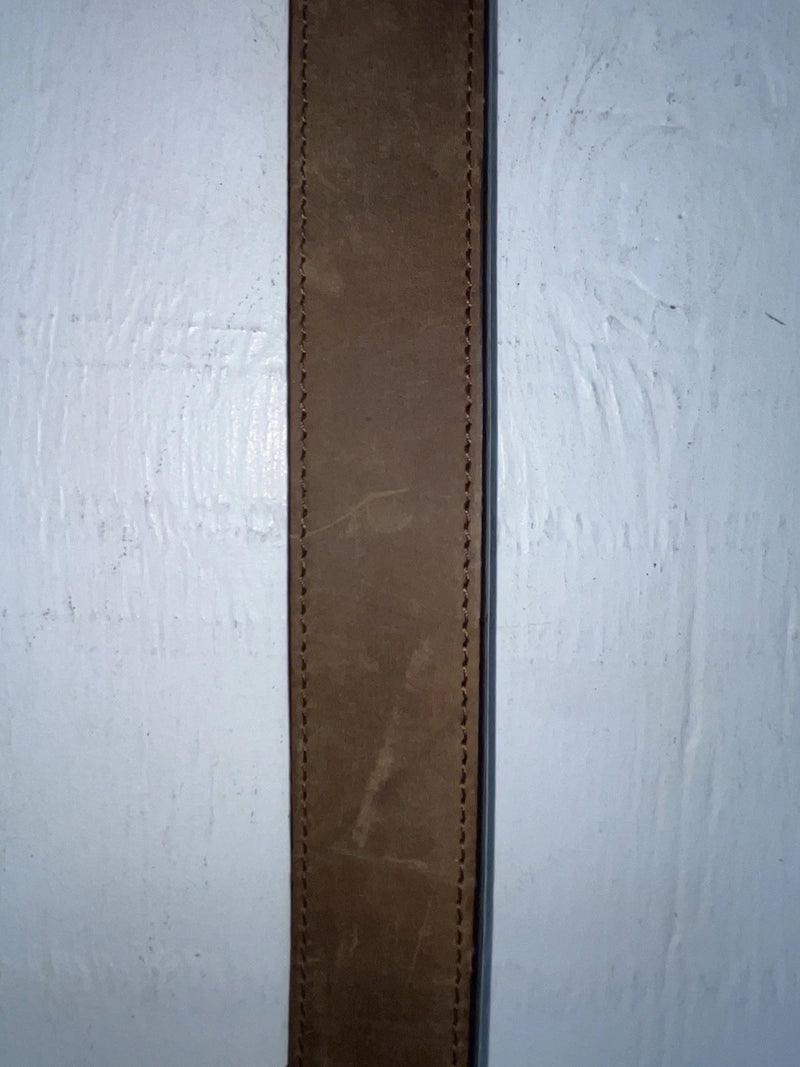 New Brown Genuine Leather 3D Pendent And Weaved 28” Belt #3502 JJ-57