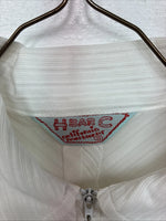 New Women’s H Bar C White Stripe Long Sleeve Half Zip Show Shirt Small YY-123