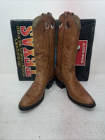 New Men’s Brown Texas Brand Cowboy Boots. 7844 8 D. 1-95