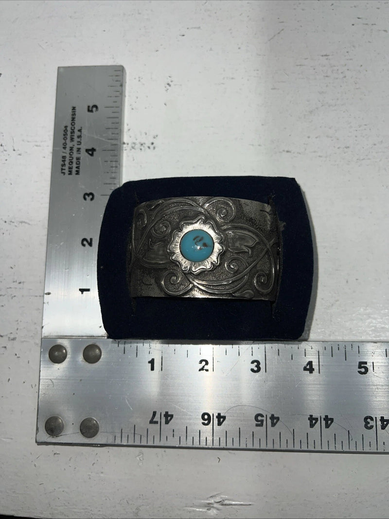 New Women’s Montana Silversmiths Silver Scroll Turquoise Bracelet. BC1225 A-62