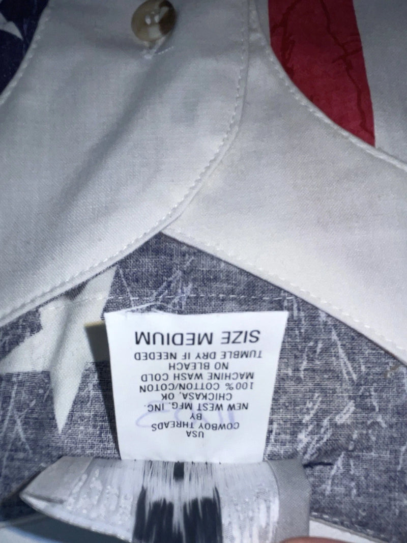 New Men’s American Cowboy Threads Long Sleeve Button Up Shirt M 3B-47