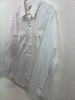 New Men’s Mesquite Western White Long Sleeve Pearl Snap 17.5 X 37 XL R-83