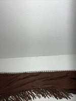 NOS Brown Show Chaps With Fringe Adjustable Waist 40” L-44