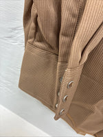New Men’s Tem Tex Brown Long Sleeve Pearl Snap 17 X 34 XL O-79