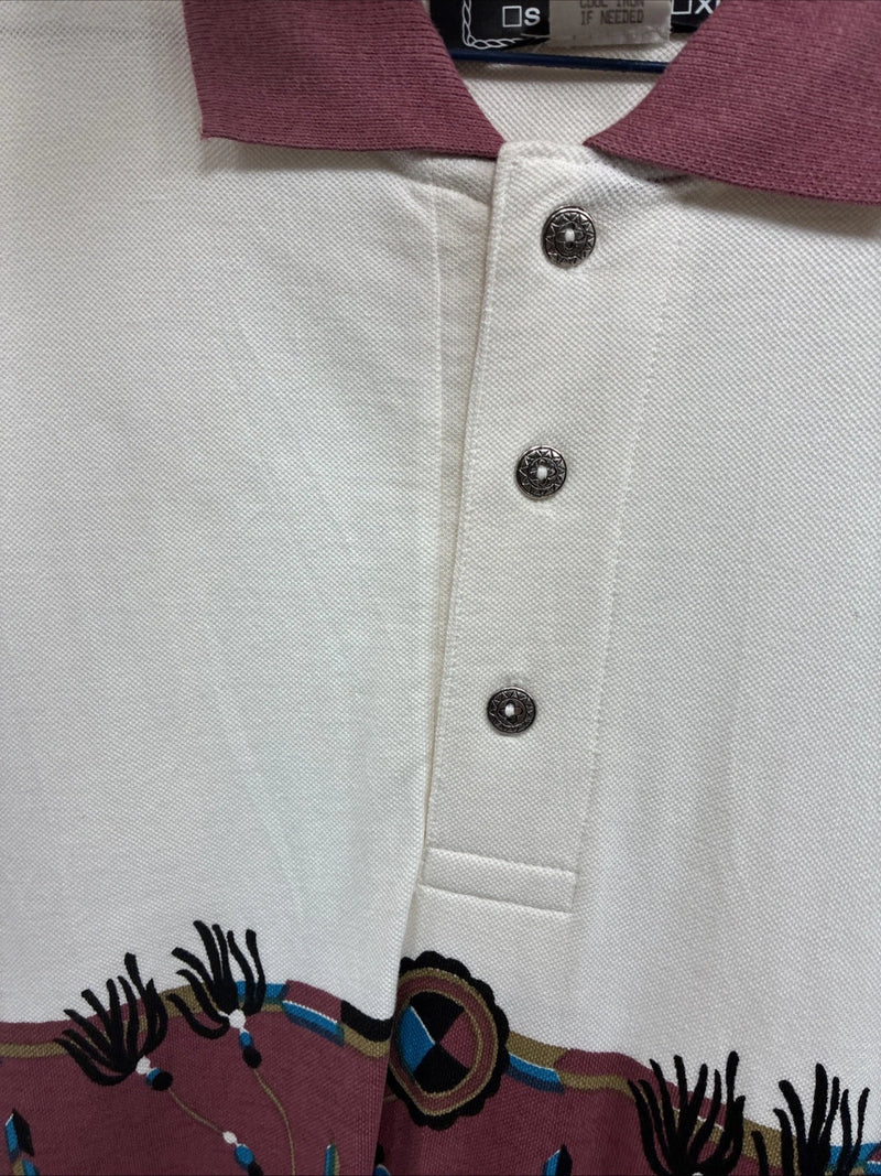 New Men’s GunSmoke White Red Short Sleeve Polo XL E-58