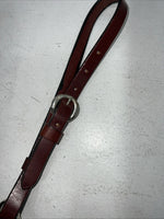 New Dark Oil Brown Genuine Leather Breatcollar With Metal Chest Piece Y-27