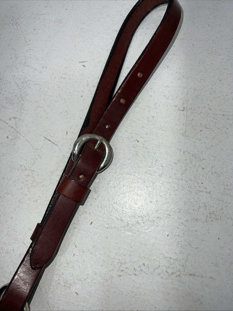 New Dark Oil Brown Genuine Leather Breatcollar With Metal Chest Piece Y-27