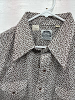 New Men’s Miller Brown Designed Long Sleeve Pearl Snap 17 X 33 XL T-6