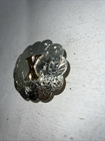 New Children’s Heritage Gold Silver “X” Belt Buckle. F-11