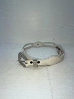New White Genuine Leather Acme Silver Pendent 24” Belt #AB441 NN-41