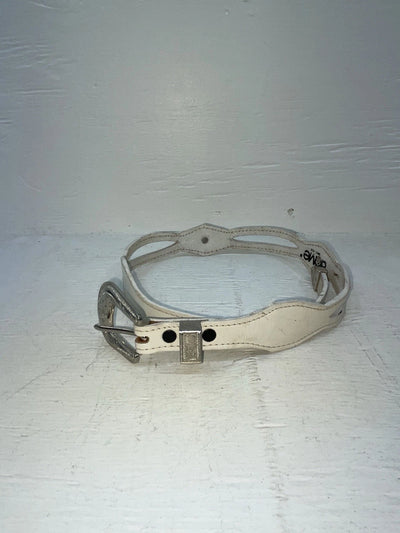 New White Genuine Leather Acme Silver Pendent 24” Belt #AB441 NN-41