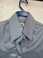 New Kids Dickson Jenkins Blue Long Sleeve Pearl Snap Size 38 CC-101