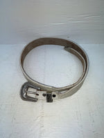 New White Genuine Leather Acme Tooled 28” Belt #5022 JJ-157