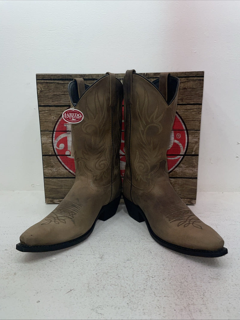New Men’s Brown Laredo Cowboy Boots. 68242 9 E W. 4-83
