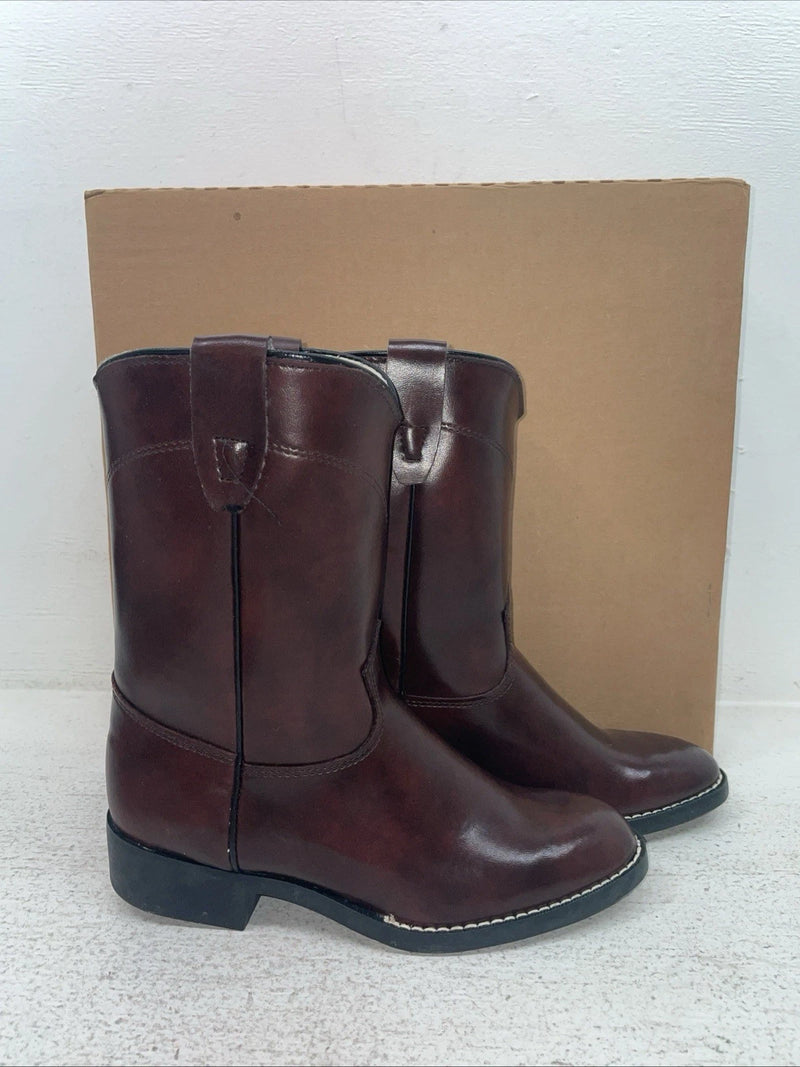 New Youth Cherry Black Texas Brand Cowboy Boots. 3008 4.5 4 1/2 D. 22-102