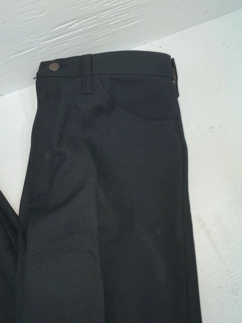 New Vintage Black Wrangler Polyester Pants #82BK ZZ-13